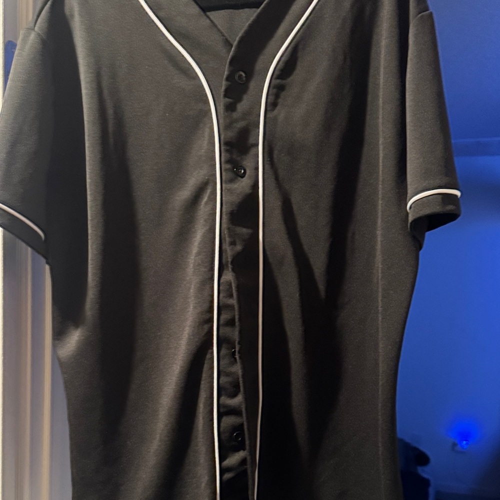 Black Button-Up Men's Shirt